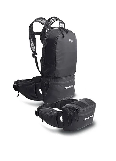 Advenate Infinity 2in1 Black Convertible Back Pack and Hip Pack